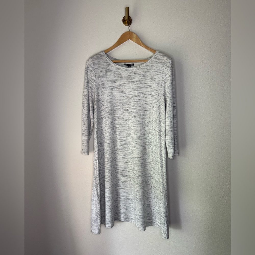 Hilary Radley Light Gray 3/4 Sleeve Dress size L